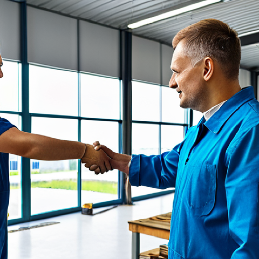 Local Sourcing & Manufacturing**

"A bright, modern factory floor in Poland. Workers in clean, professional attire are assembling parts. In the foreground, a manager (fully clothed, appropriate attire) is shaking hands with a local supplier. Focus on the positive interaction and collaboration. Large windows show a sunny, green landscape outside. safe for work, appropriate content, professional, modest, perfect anatomy, correct proportions, natural pose, well-formed hands, proper finger count, natural body proportions"

**