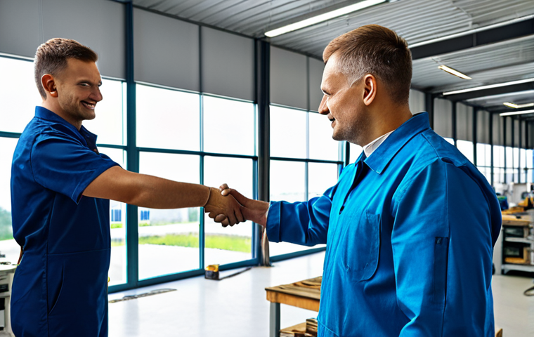 Local Sourcing & Manufacturing**

"A bright, modern factory floor in Poland. Workers in clean, professional attire are assembling parts. In the foreground, a manager (fully clothed, appropriate attire) is shaking hands with a local supplier. Focus on the positive interaction and collaboration. Large windows show a sunny, green landscape outside. safe for work, appropriate content, professional, modest, perfect anatomy, correct proportions, natural pose, well-formed hands, proper finger count, natural body proportions"

**