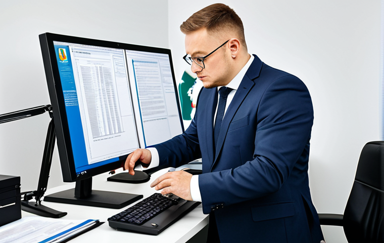 공급망관리에서의 규정 준수와 관리 - Adapting to Logistics Regulations**

"A logistics manager in a modern office, reviewing legal docume...