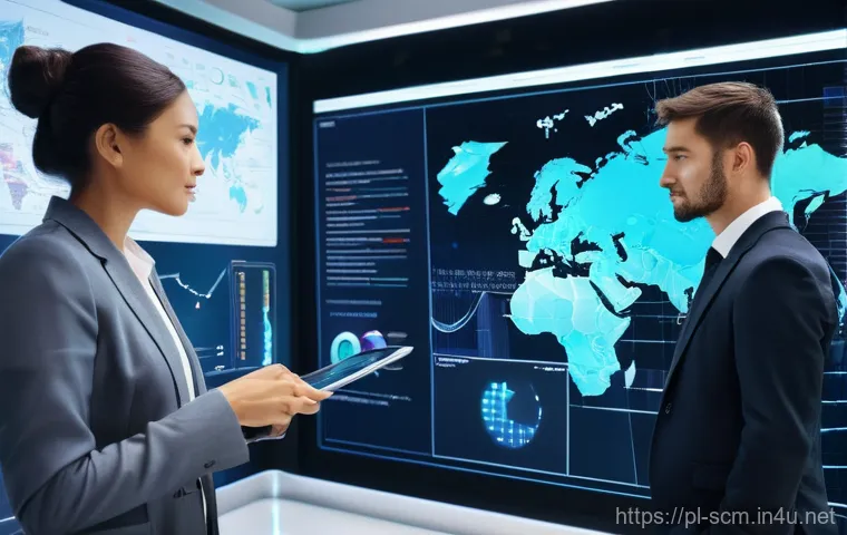 SCM 경력 개발을 위한 자격증 추천 - **Prompt:** A diverse group of supply chain professionals, including a woman in her early 30s wearin...