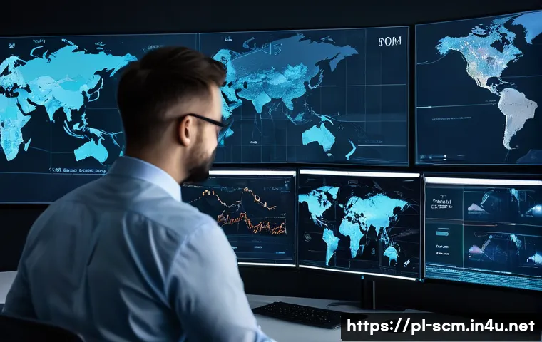 공급망관리와 기술 혁신 동향 - **Prompt: A bustling, highly automated logistics warehouse in Poland.** The scene features a clean, ...