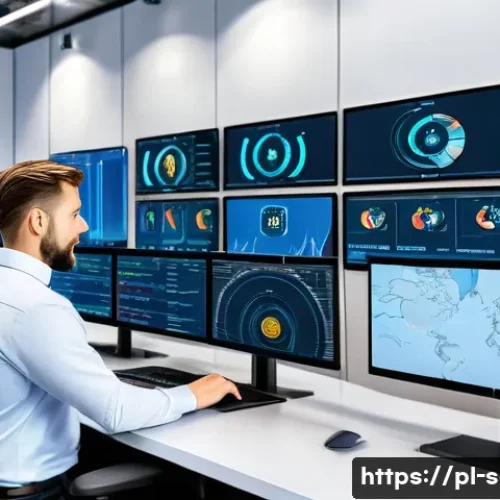 공급망관리 직무에서의 성장 가능성 - A modern logistics control room featuring professionals in business casual attire working collaborat...