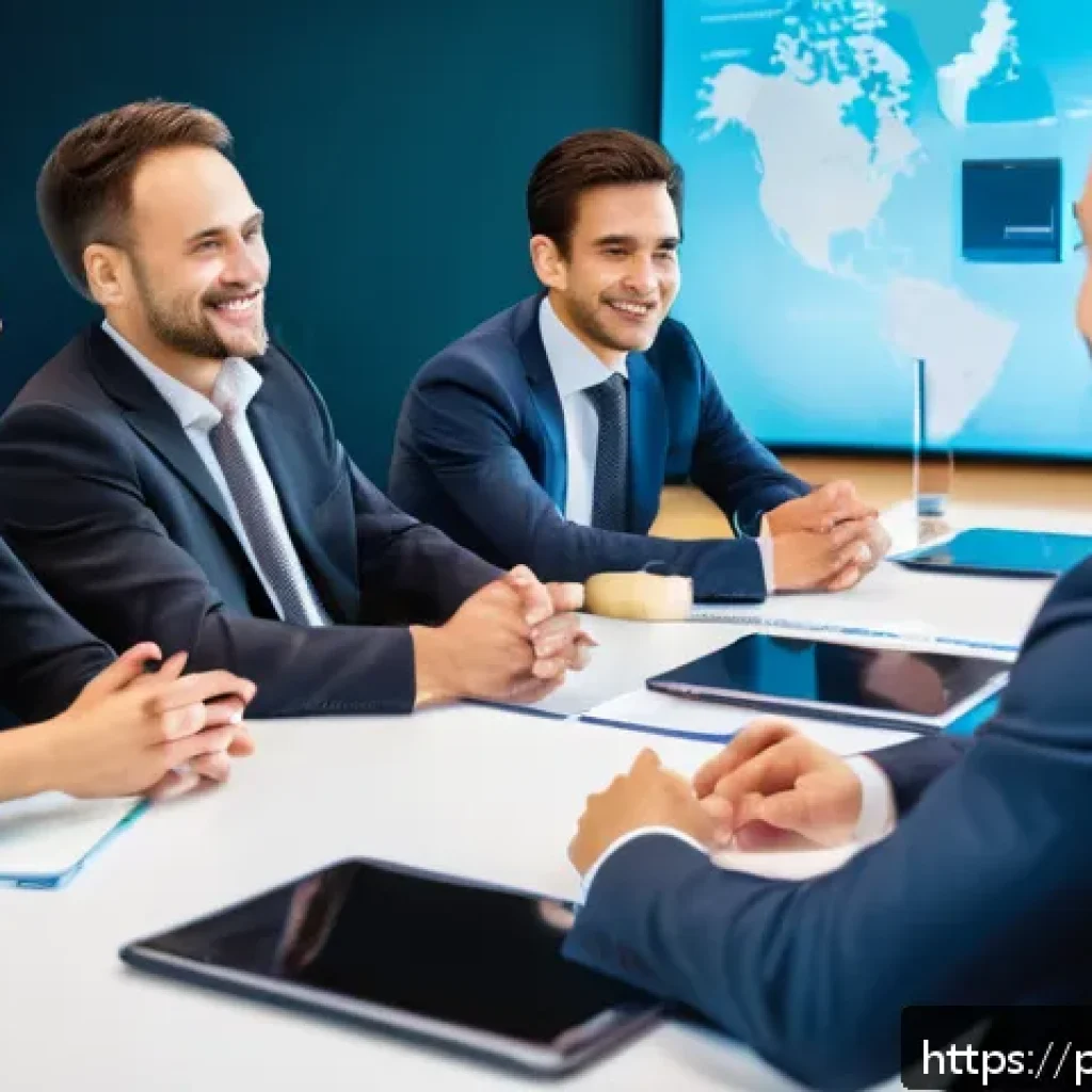 공급망관리 실무에서의 문화적 차이 - A professional international business meeting scene in a modern conference room, featuring diverse b...